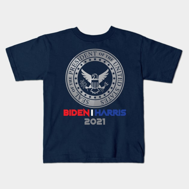 Biden-Harris 2021 Seal Kids T-Shirt by UnOfficialThreads